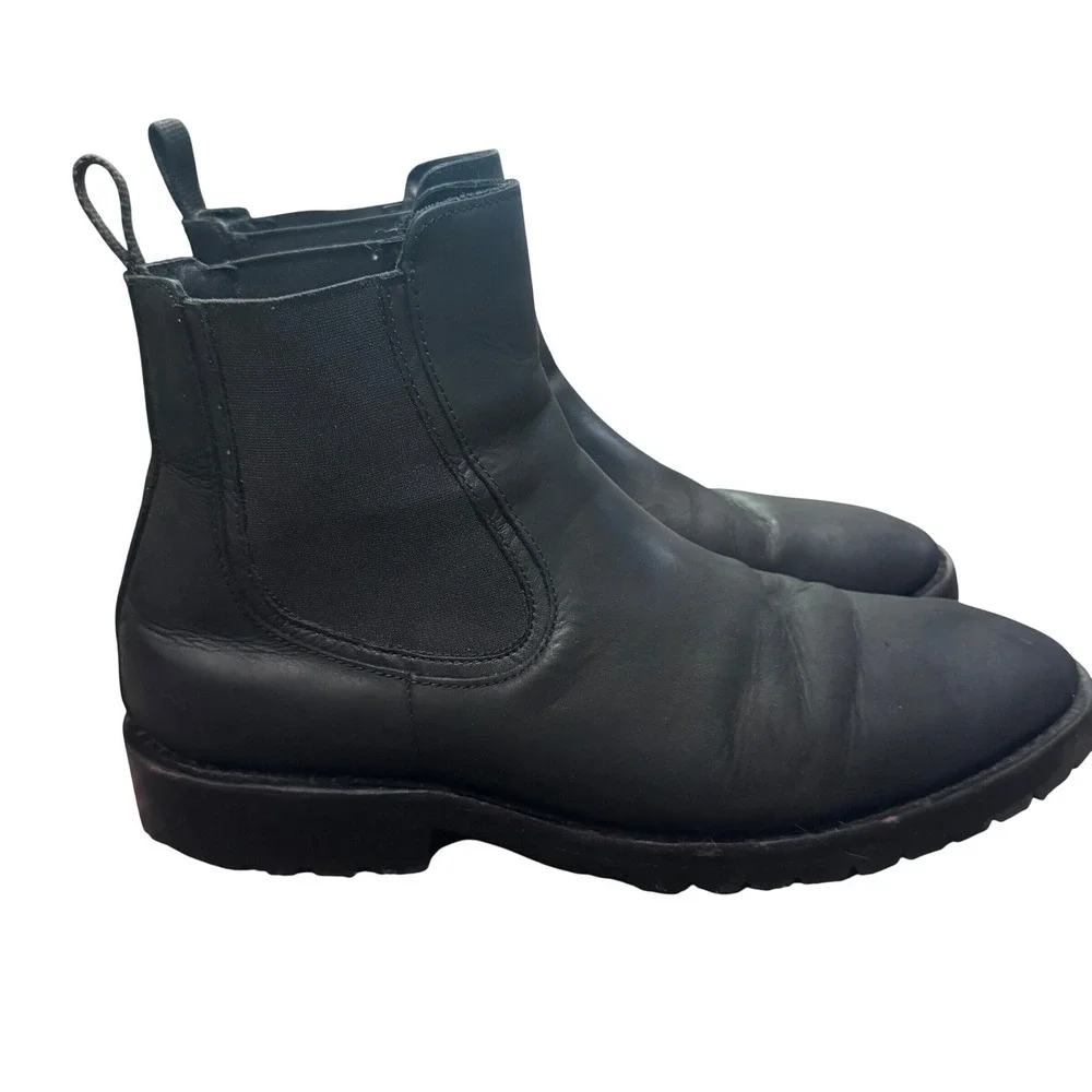 Thursday Boot Co Everyday Chelsea Boots Black Leather Vibram Lug Sole Men's 12.5